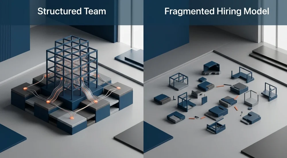 Comparison Nano GCC vs EOR; Structured vs Fragmented.